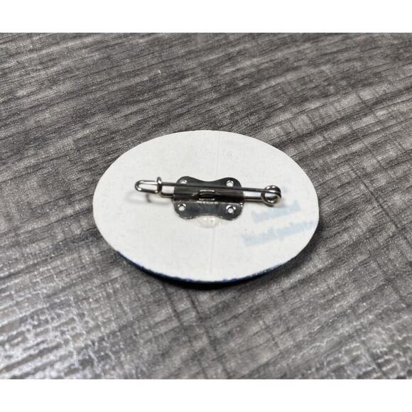 Delft Holland Handmade Blue White Windmill Porcelain Oval Brooch Lapel Pin - Picture 5 of 7